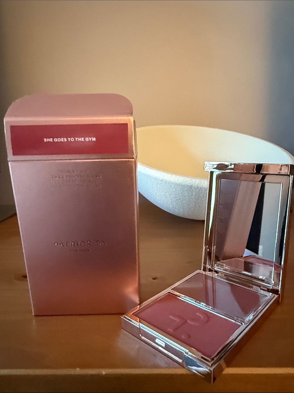 PATRICK TA CREAME & POWDER BLUSH DUO SHADE SHE GOES TO THE GYM